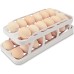 Moellyn Egg Dispenser For Refrigerator, Automatic Egg Rolling Holder